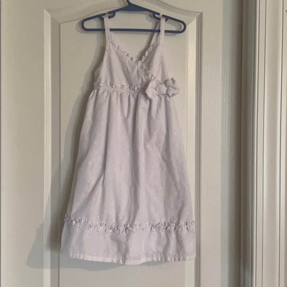 White dress with embroidery